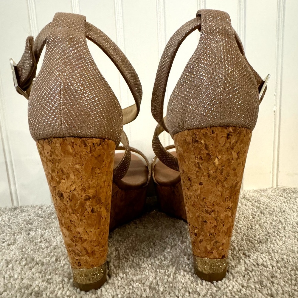 Jimmy Choo | Portia 120 | Powder Pink Glitter Mesh | 36 1/2 - Picture 5 of 11